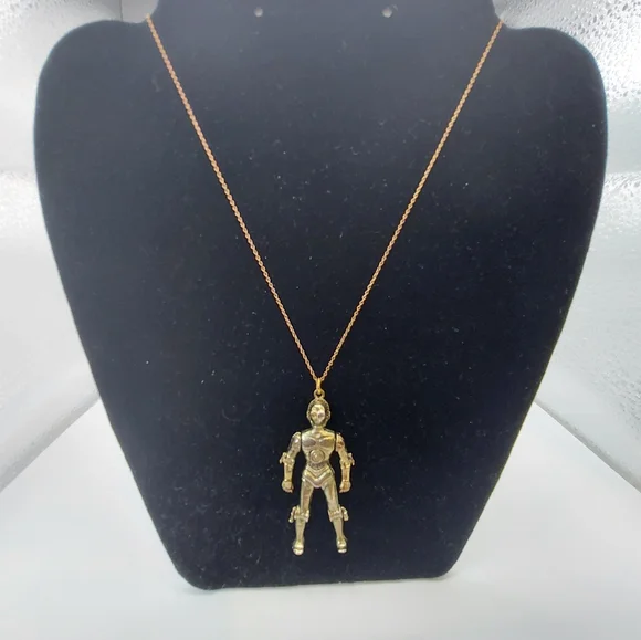 Star Wars Vintage C3PO Pendant w/ chain 1977. A Nostalgic Piece to Collect! - Picture 11 of 14